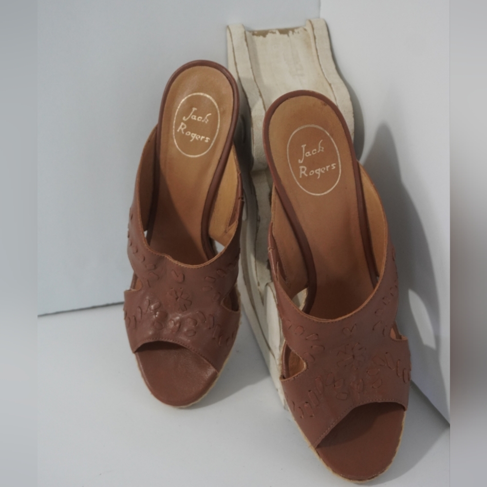 Jack Rogers Nude Wedge Sandles